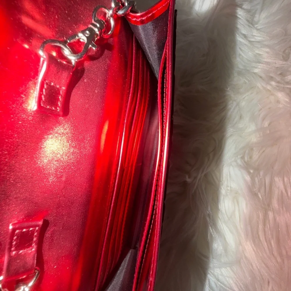 Marc Jacobs Red Heart Embossed Clutch